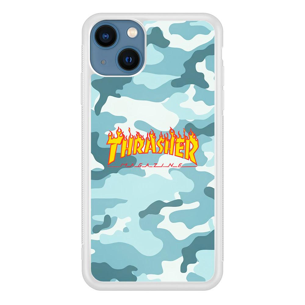 Thrasher Camo Light Blue iPhone 13 Case-Oxvistore