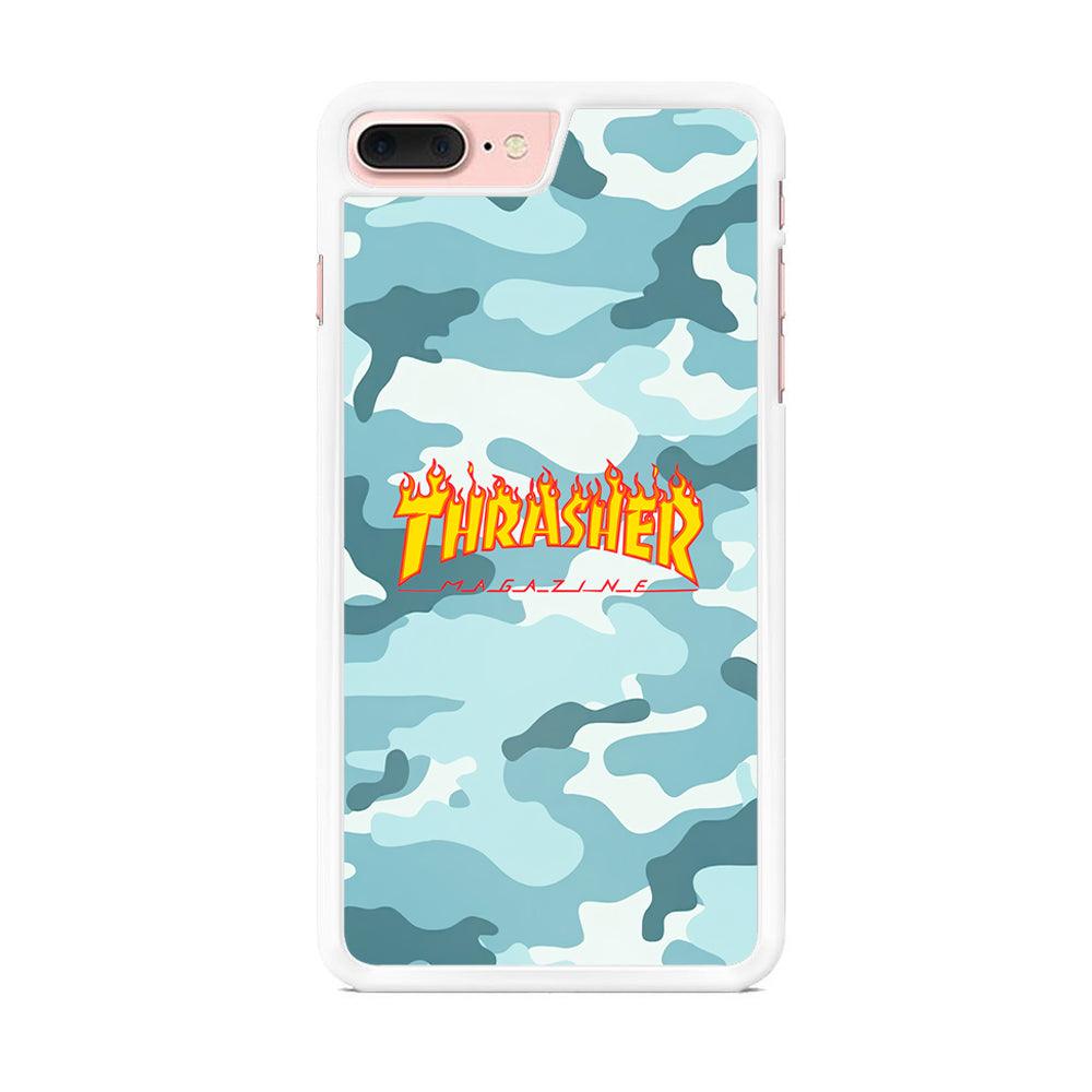 Thrasher Camo Light Blue iPhone 8 Plus Case-Oxvistore