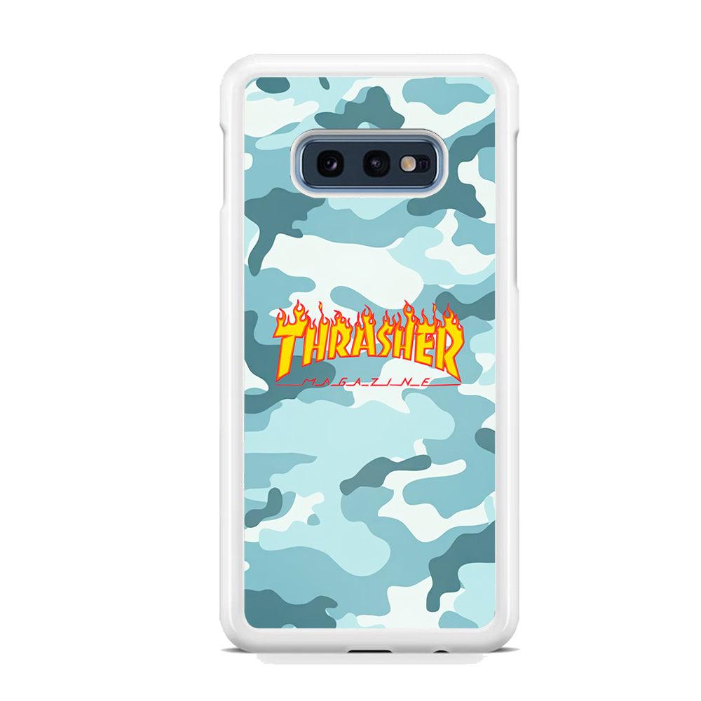 Thrasher Camo Light Blue Samsung Galaxy S10E Case-Oxvistore