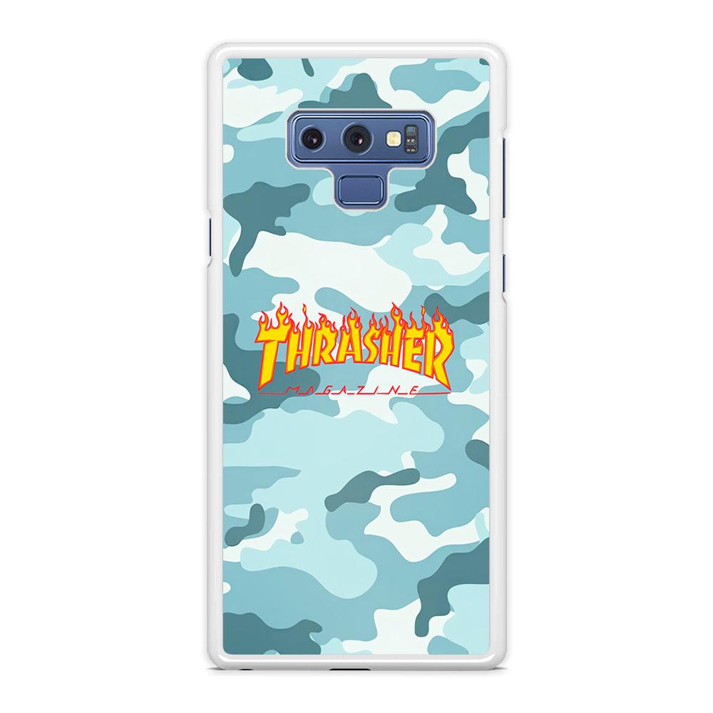 Thrasher Camo Light Blue Samsung Galaxy Note 9 Case-Oxvistore