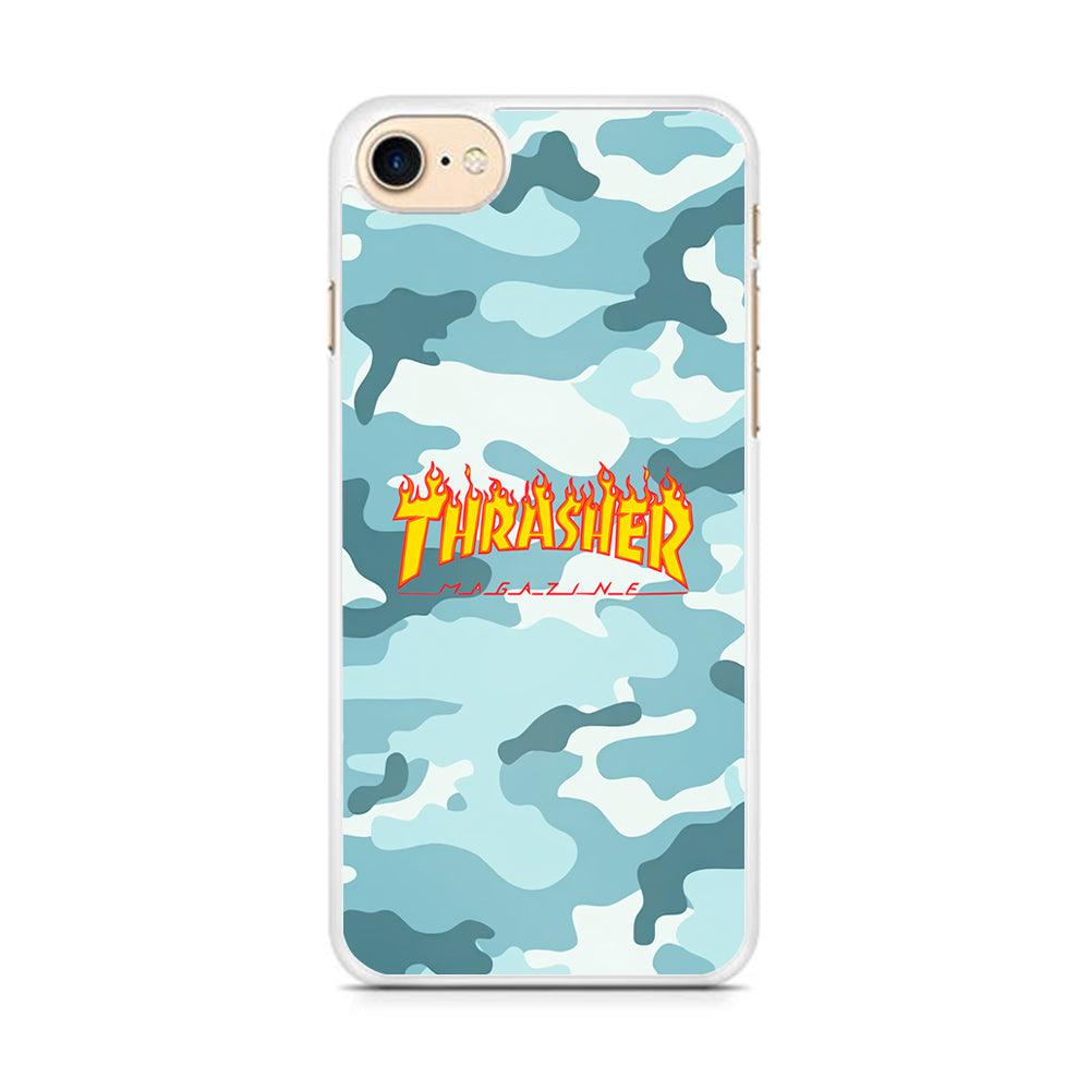 Thrasher Camo Light Blue iPhone 8 Case-Oxvistore