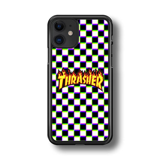 Thrasher Chess iPhone 11 Case-Rubber Black (2D Case)-Oxvistore