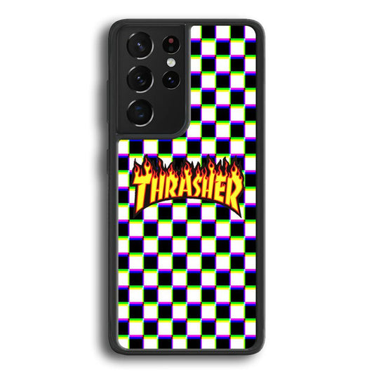 Thrasher Chess Samsung Galaxy S24 Ultra Case-Rubber Black (2D Case)-Oxvistore