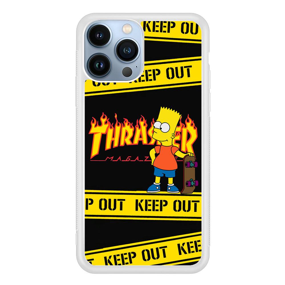 Thrasher Keep Out with Bart iPhone 14 Pro Max Case-Oxvistore