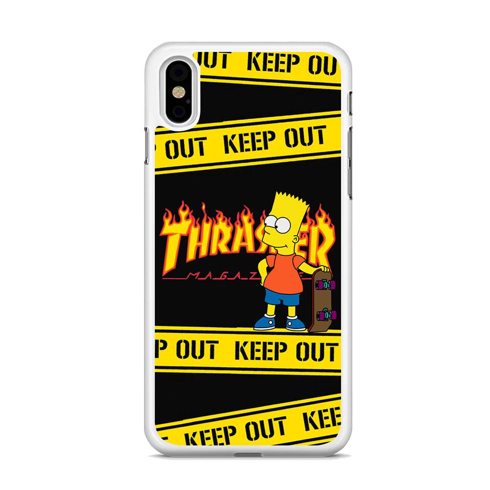 Thrasher Keep Out with Bart iPhone XS Case-Oxvistore