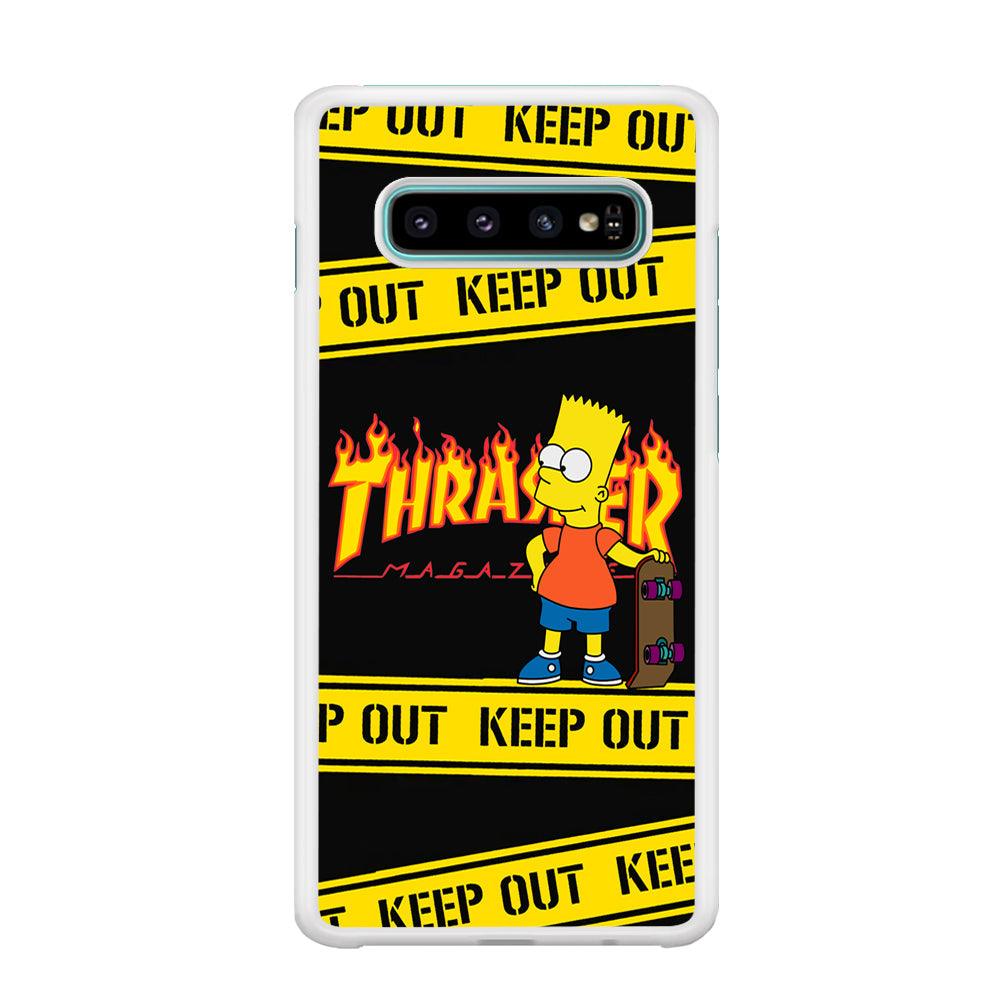 Thrasher Keep Out with Bart Samsung Galaxy S10 Plus Case-Oxvistore