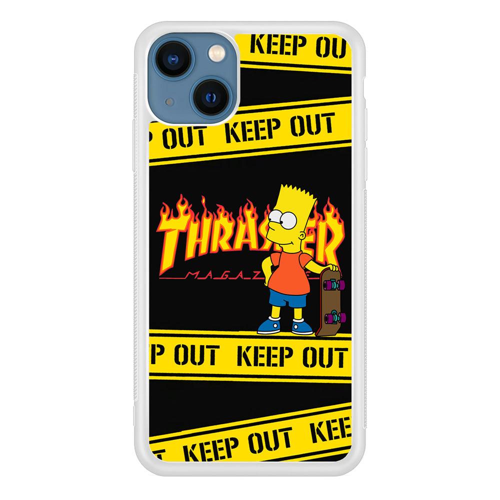 Thrasher Keep Out with Bart iPhone 13 Case-Oxvistore