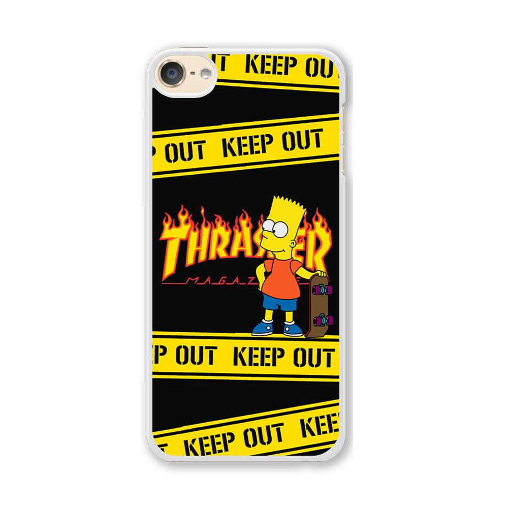 Thrasher Keep Out with Bart iPod Touch 6 Case-Oxvistore