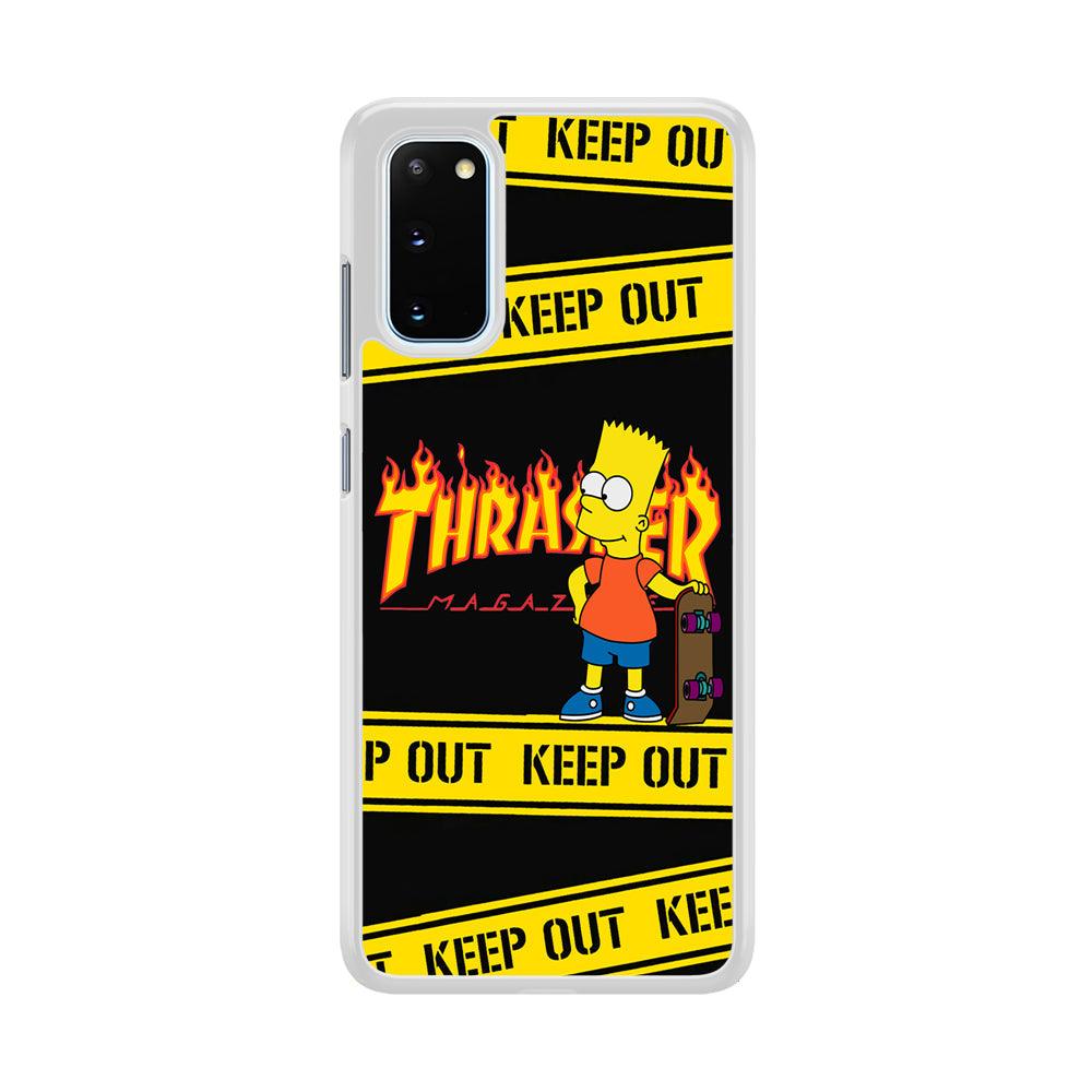 Thrasher Keep Out with Bart Samsung Galaxy S20 Case-Oxvistore