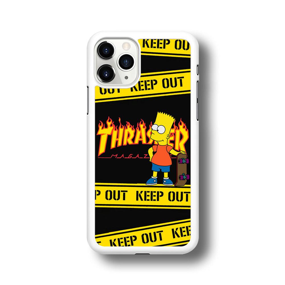 Thrasher Keep Out with Bart iPhone 11 Pro Case-Oxvistore