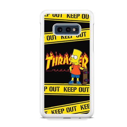 Thrasher Keep Out with Bart Samsung Galaxy S10E Case-Oxvistore