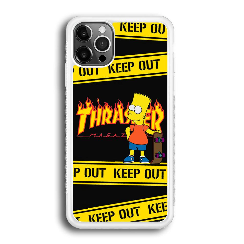 Thrasher Keep Out with Bart iPhone 12 Pro Max Case-Oxvistore