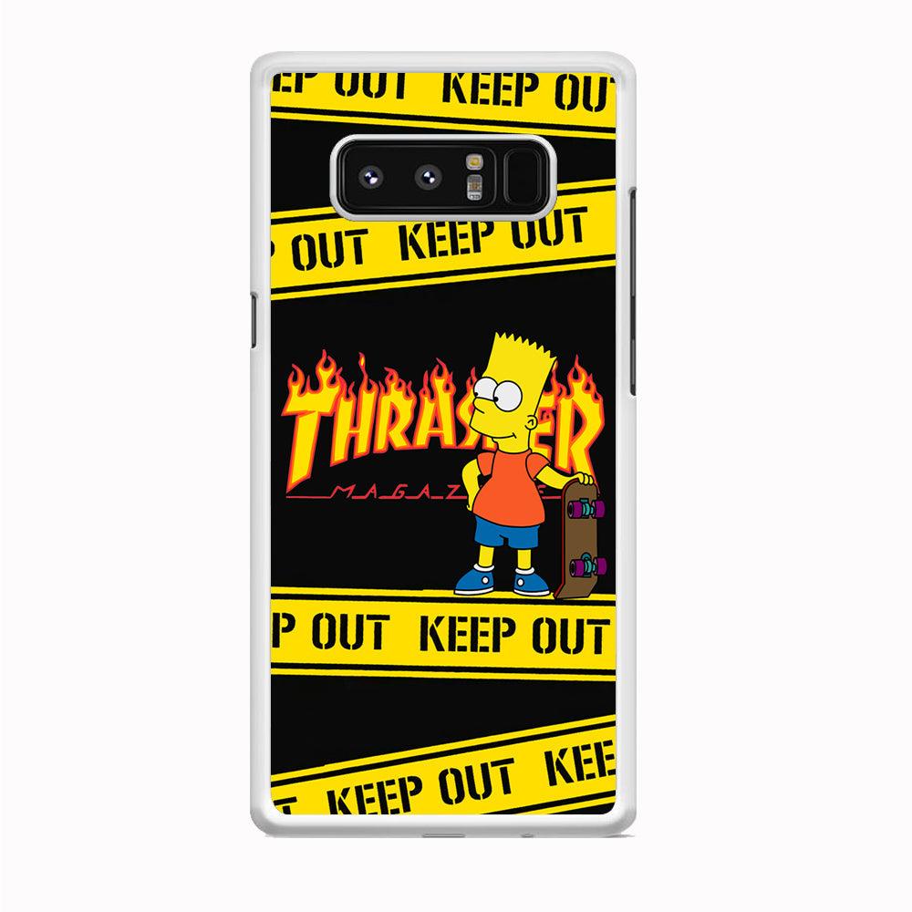 Thrasher Keep Out with Bart Samsung Galaxy Note 8 Case-Oxvistore