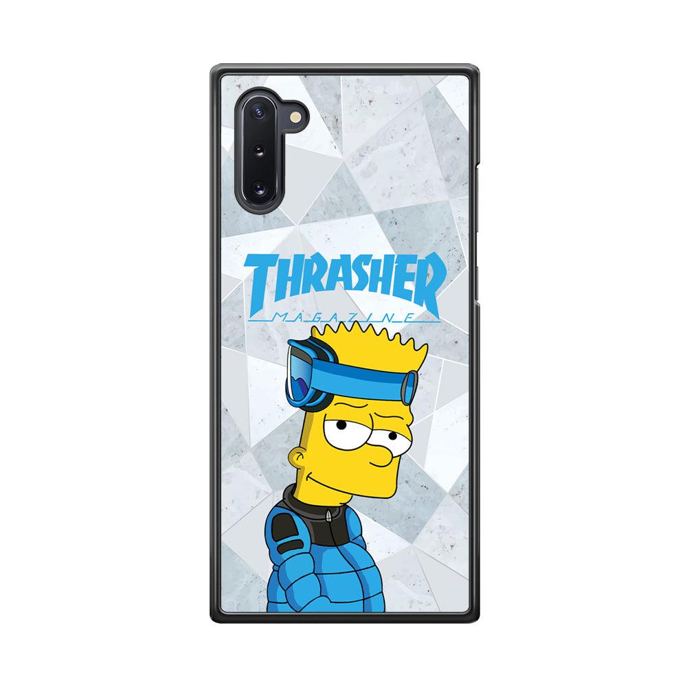 Thrasher Skater x Cool Bart Samsung Galaxy Note 10 Case-Rubber Black (2D Case)-Oxvistore