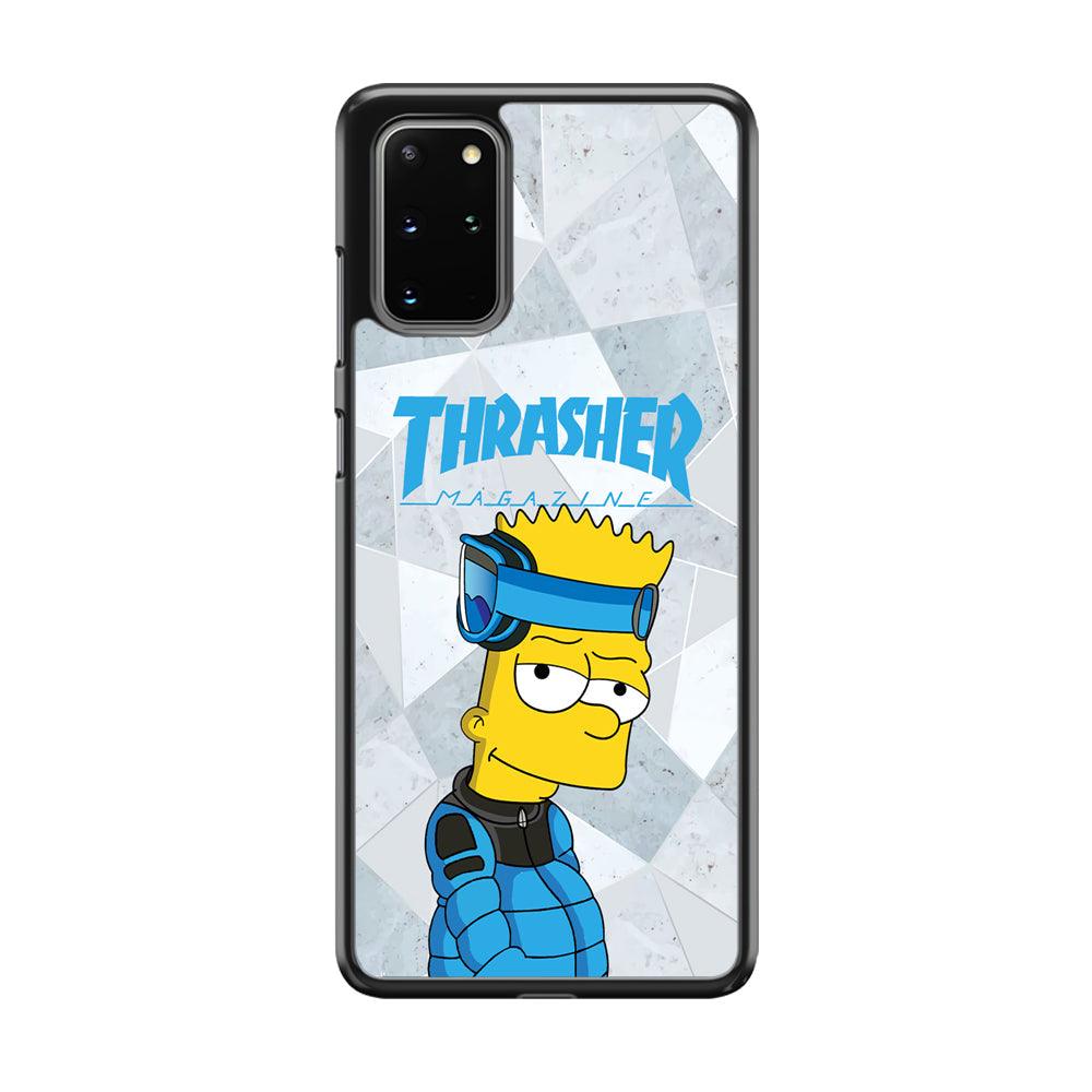 Thrasher Skater x Cool Bart Samsung Galaxy S20 Plus Case-Rubber Black (2D Case)-Oxvistore