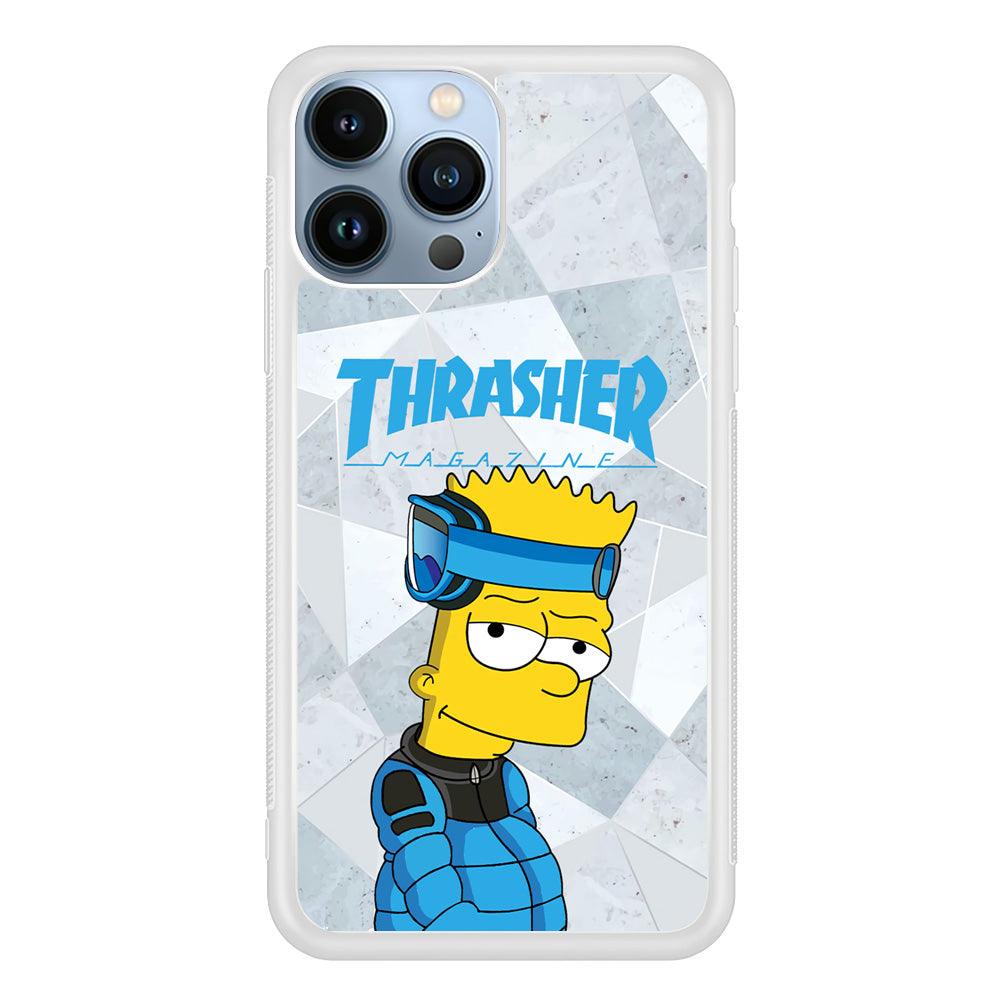 Thrasher Skater x Cool Bart iPhone 14 Pro Max Case-Oxvistore