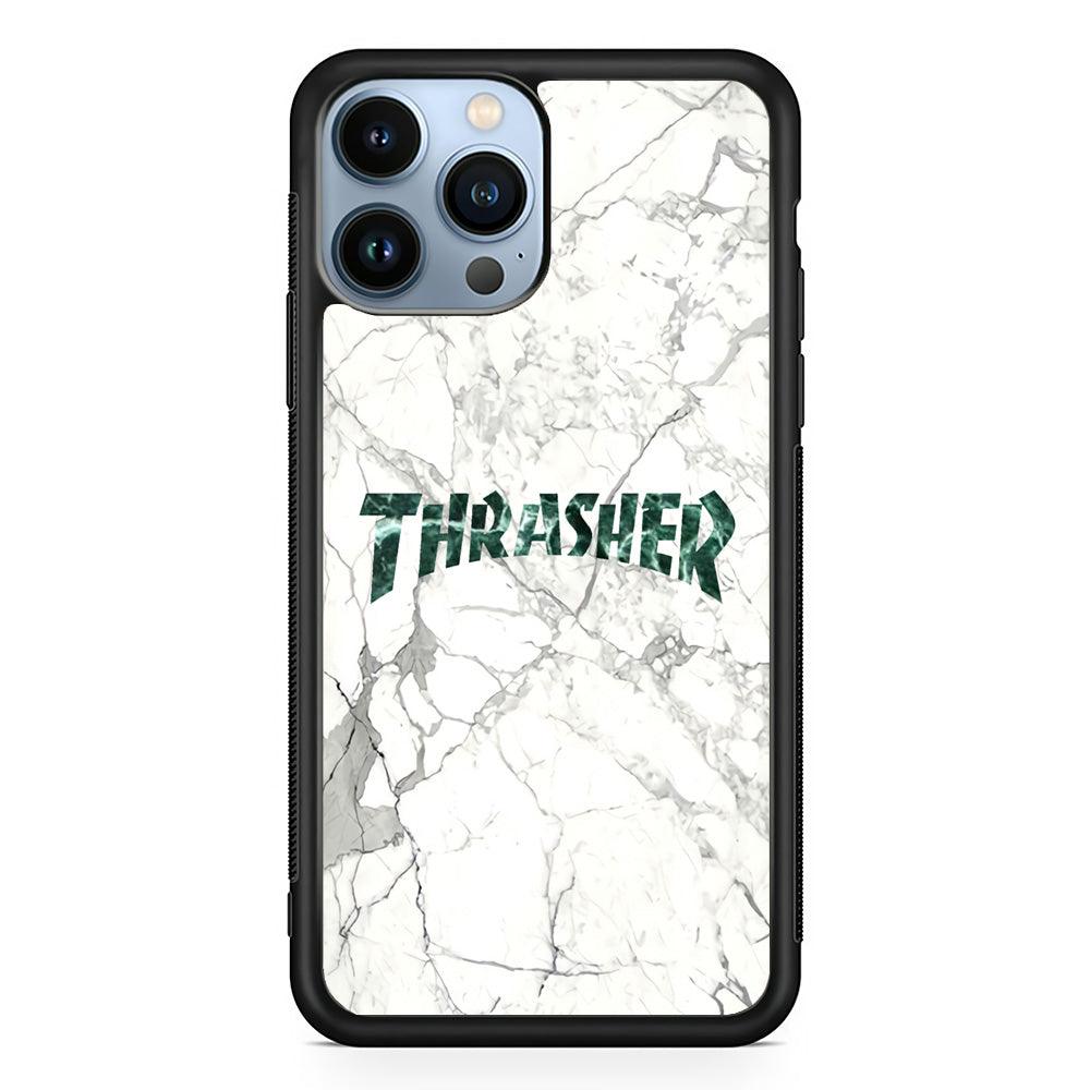 Thrasher Teal Bold Marmoreal iPhone 15 Pro Max Case-Oxvistore