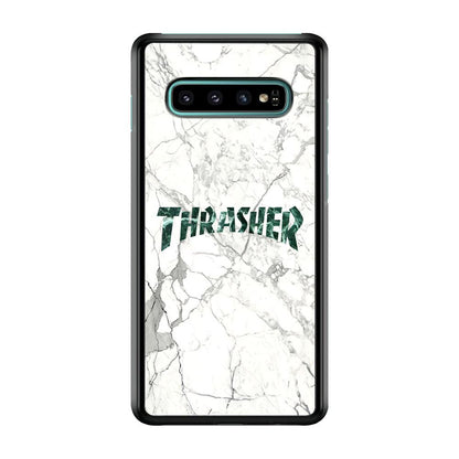 Thrasher Teal Bold Marmoreal Samsung Galaxy S10 Case-Oxvistore