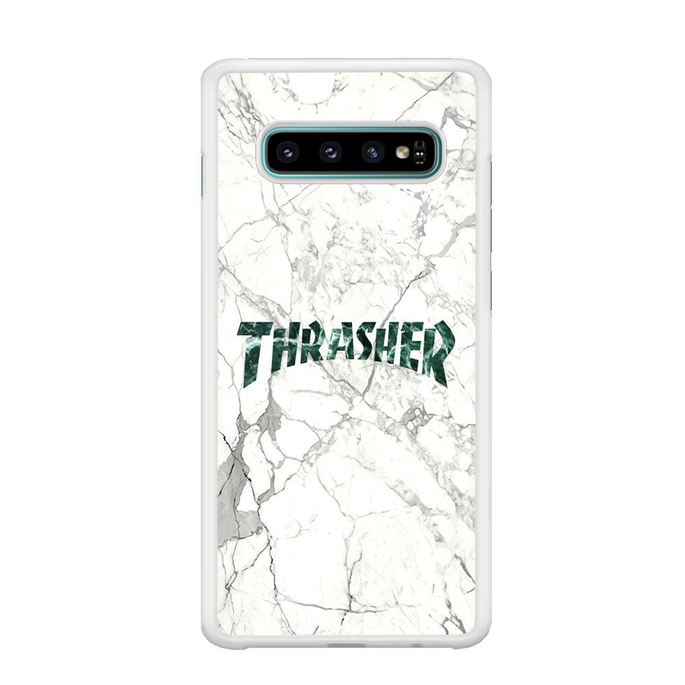 Thrasher Teal Bold Marmoreal Samsung Galaxy S10 Case-Oxvistore