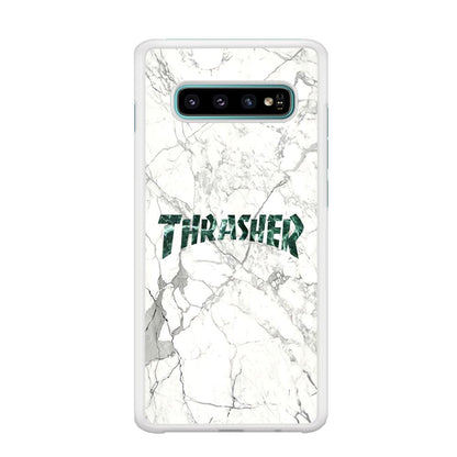 Thrasher Teal Bold Marmoreal Samsung Galaxy S10 Case-Oxvistore