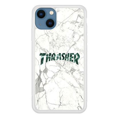 Thrasher Teal Bold Marmoreal iPhone 15 Plus Case-Oxvistore