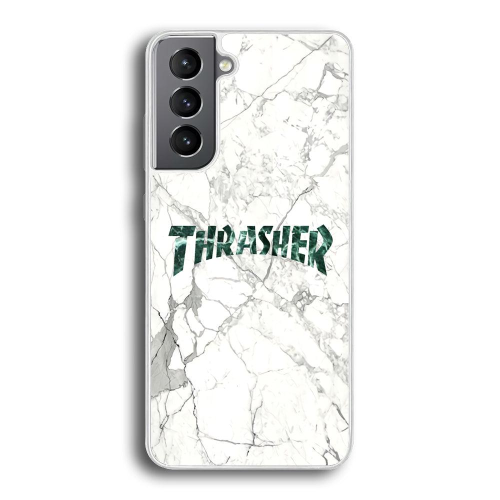 Thrasher Teal Bold Marmoreal Samsung Galaxy S21 Case-Oxvistore