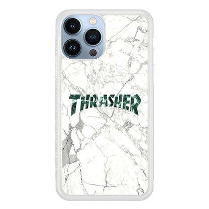 Thrasher Teal Bold Marmoreal iPhone 13 Pro Case-Oxvistore