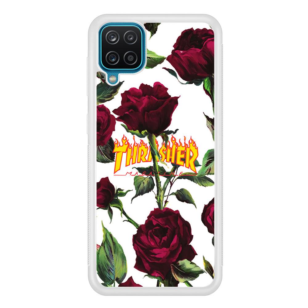 Thrasher Winter Rose Samsung Galaxy A12 Case-Oxvistore