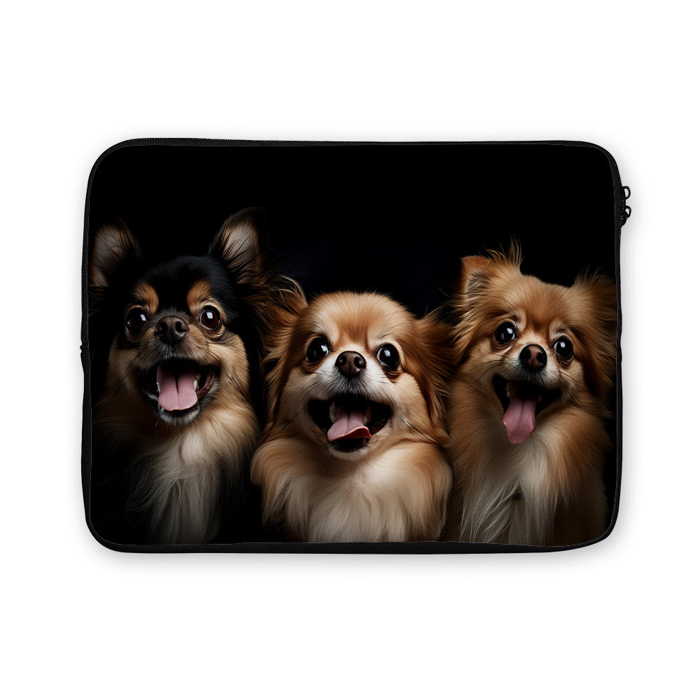 Three Chihuahua Dogs Laptop Sleeve Protective Cover