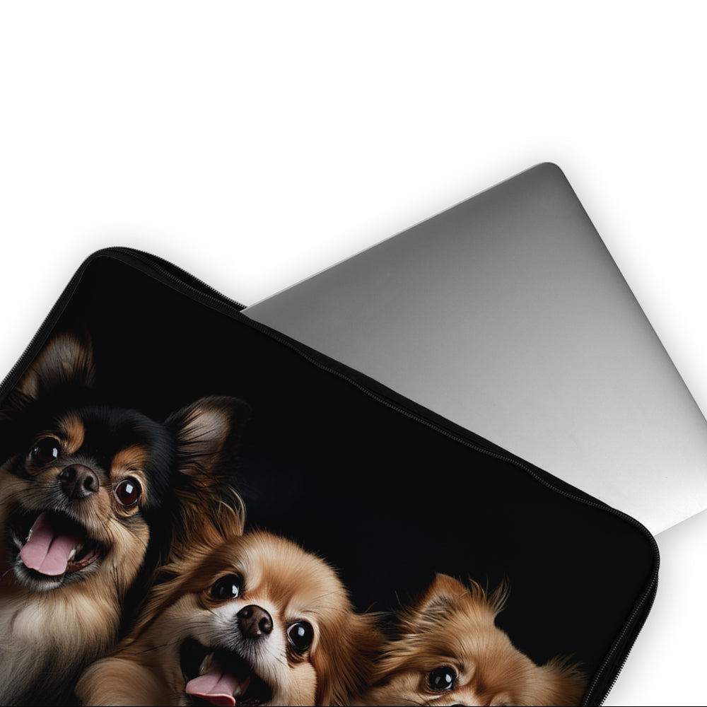 Three Chihuahua Dogs Laptop Sleeve Protective Cover