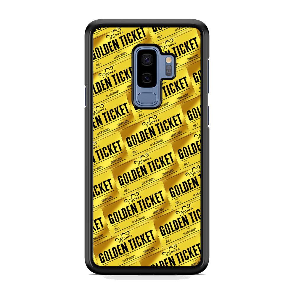 Ticket Gold of Wonka Samsung Galaxy S9 Plus Case-Rubber Black (2D Case)-Oxvistore