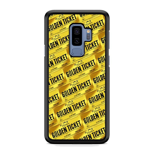 Ticket Gold of Wonka Samsung Galaxy S9 Plus Case-Rubber Black (2D Case)-Oxvistore