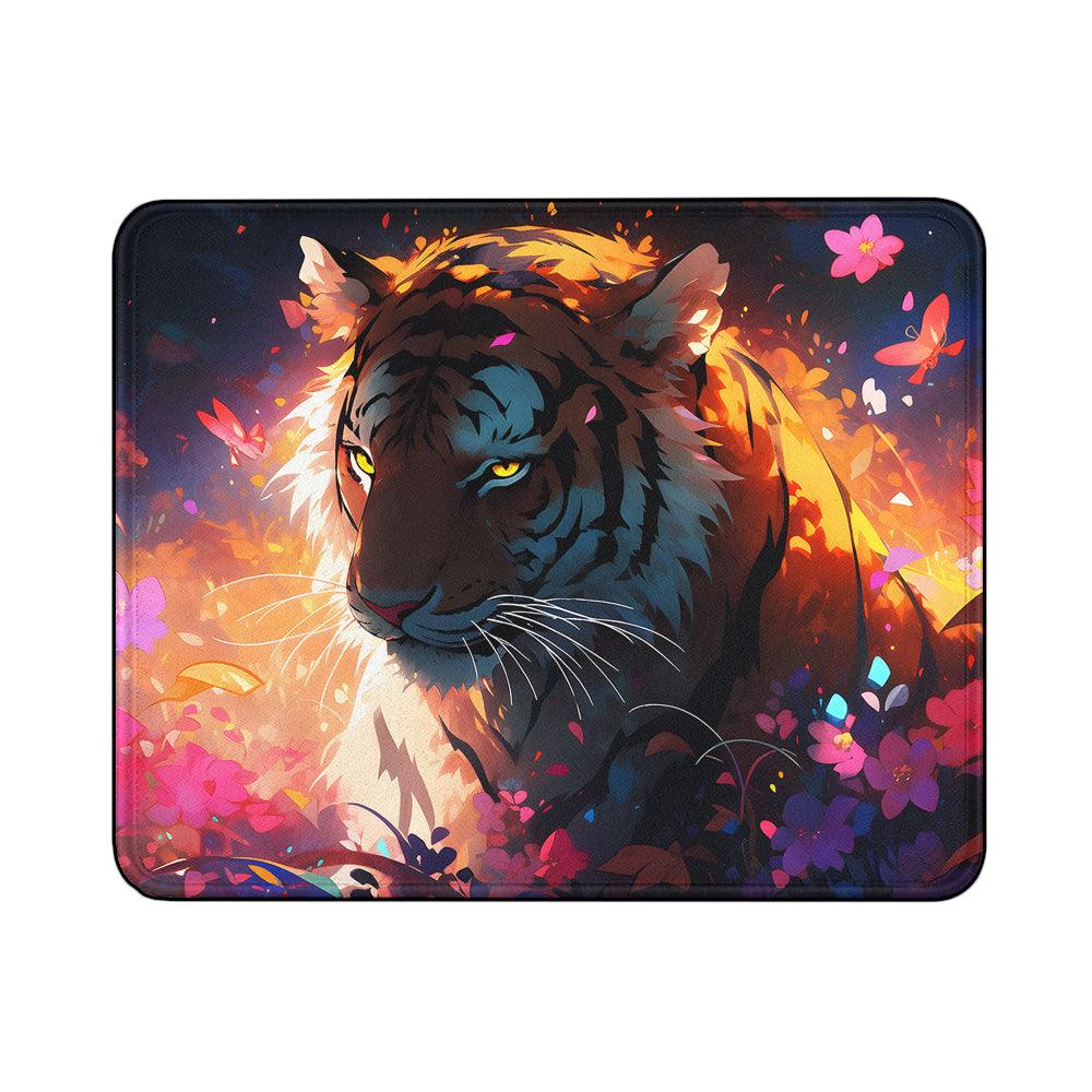Tiger in Flowers Art Mouse Pads-18x21 CM-Oxvistore