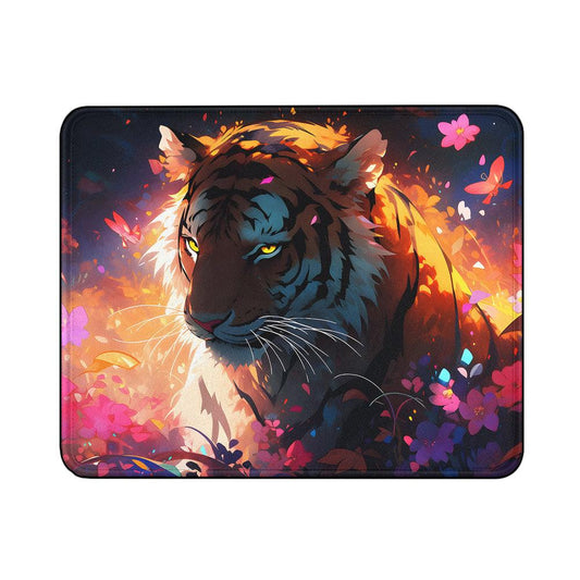 Tiger in Flowers Art Mouse Pads-18x21 CM-Oxvistore