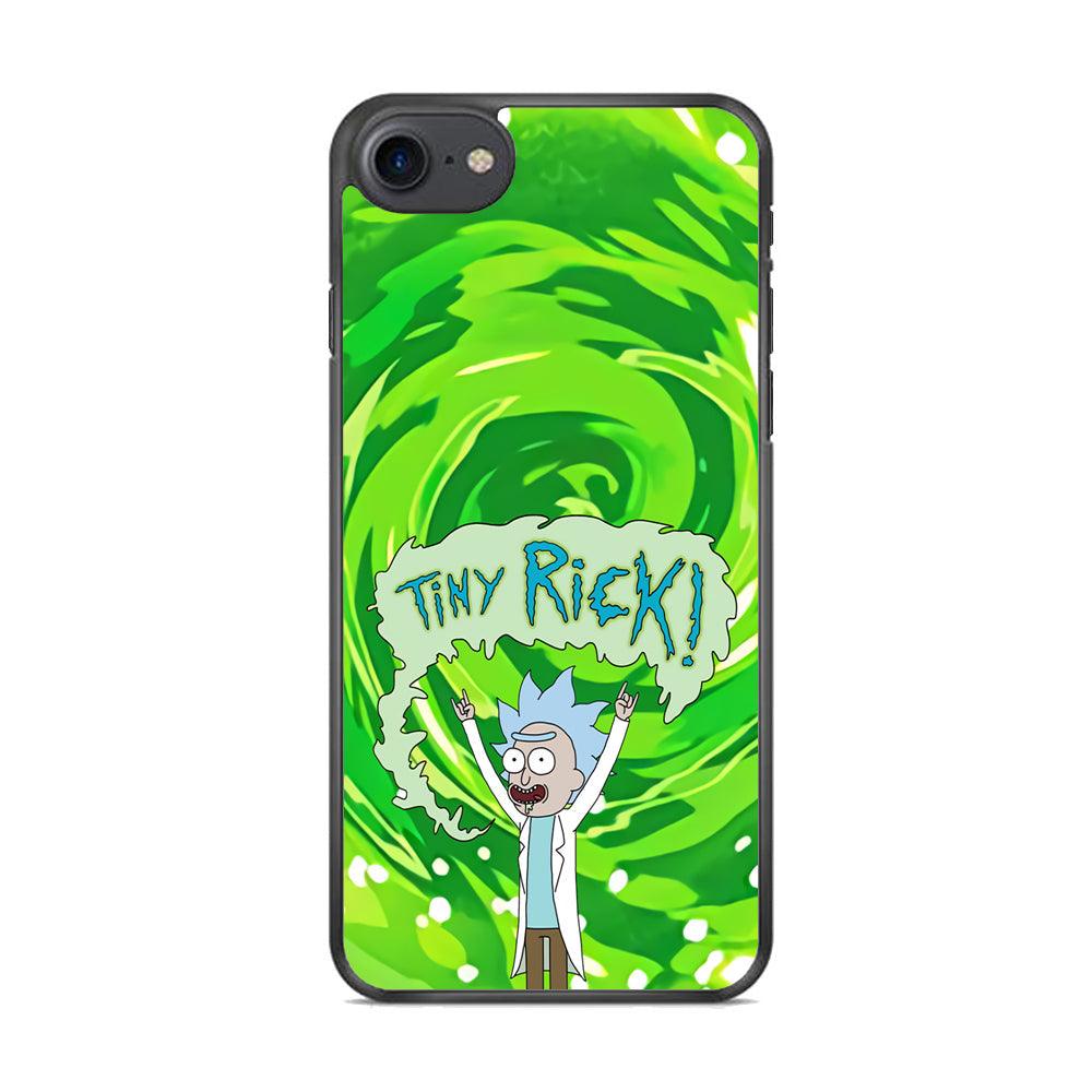 Tiny Rick Green Hole iPhone 7 Case-Rubber Black (2D Case)-Oxvistore