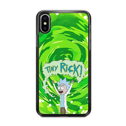 Tiny Rick Green Hole iPhone X Case-Oxvistore