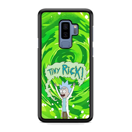 Tiny Rick Green Hole Samsung Galaxy S9 Plus Case-Rubber White (2D Case)-Oxvistore
