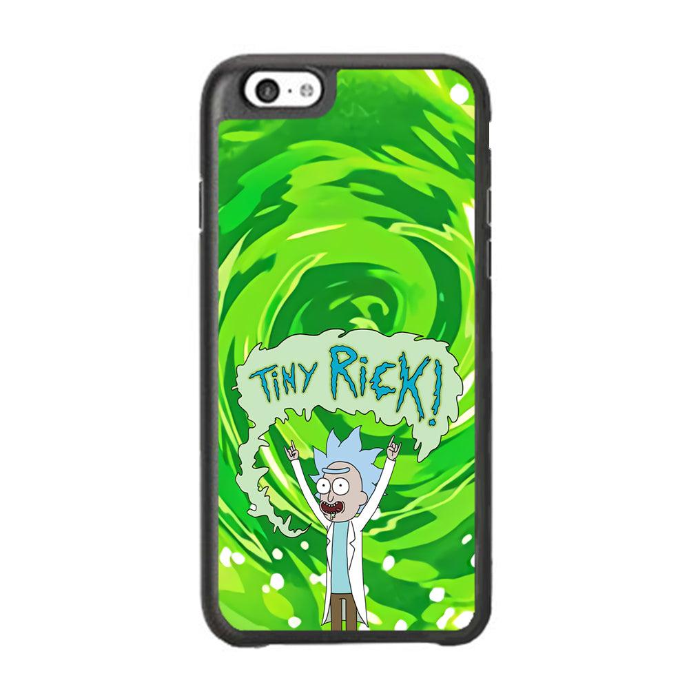 Tiny Rick Green Hole iPhone 6 Plus | 6s Plus Case-Rubber White (2D Case)-Oxvistore