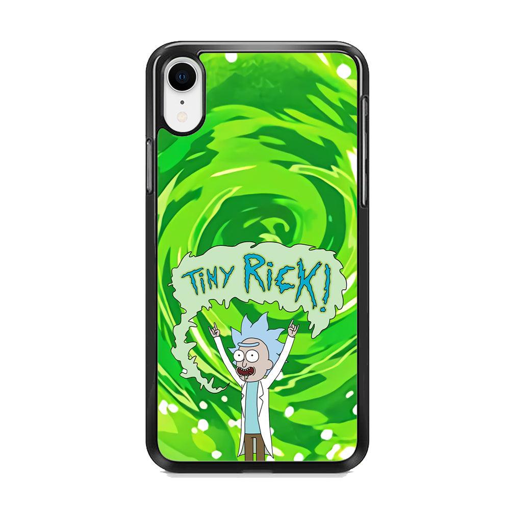 Tiny Rick Green Hole iPhone XR Case-Rubber Black (2D Case)-Oxvistore