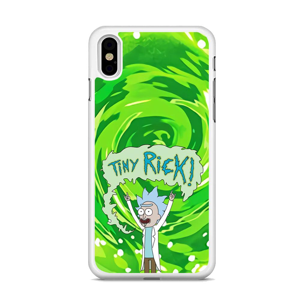 Tiny Rick Green Hole iPhone X Case-Oxvistore