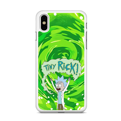 Tiny Rick Green Hole iPhone X Case-Oxvistore