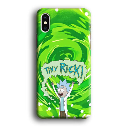 Tiny Rick Green Hole iPhone X Case-Oxvistore