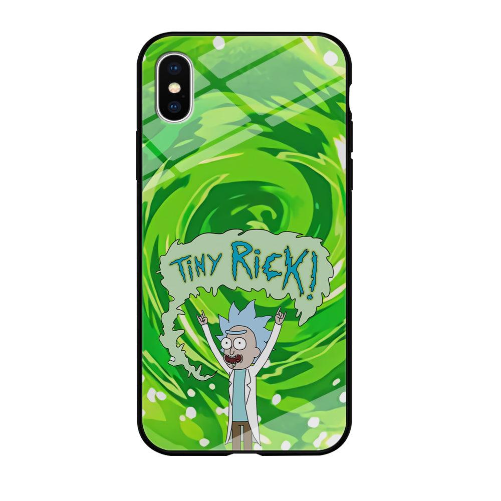 Tiny Rick Green Hole iPhone X Case-Oxvistore