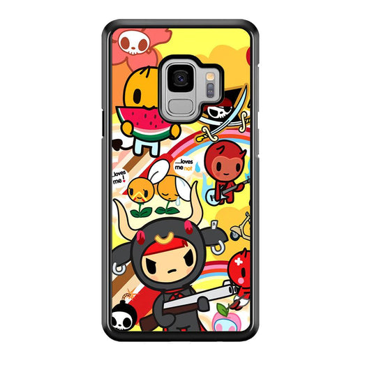 Tokidoki Chill The Club Samsung Galaxy S9 Case-Rubber Black (2D Case)-Oxvistore