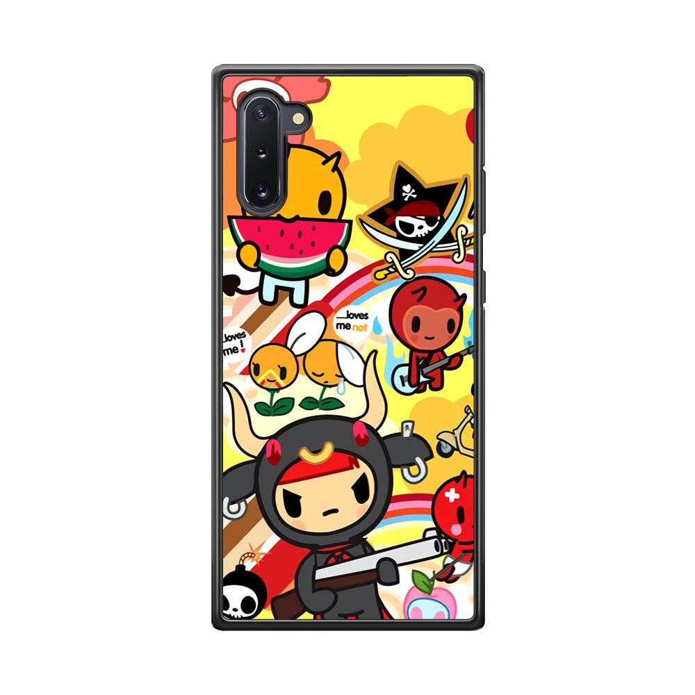Tokidoki Chill The Club Samsung Galaxy Note 10 Case-Rubber Black (2D Case)-Oxvistore