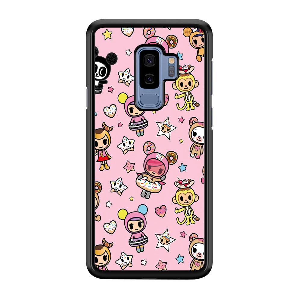 Tokidoki Donuts Hula Hoops Samsung Galaxy S9 Plus Case-Rubber Black (2D Case)-Oxvistore