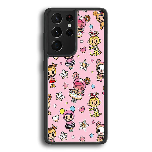Tokidoki Donuts Hula Hoops Samsung Galaxy S23 Ultra Case-Rubber Black (2D Case)-Oxvistore