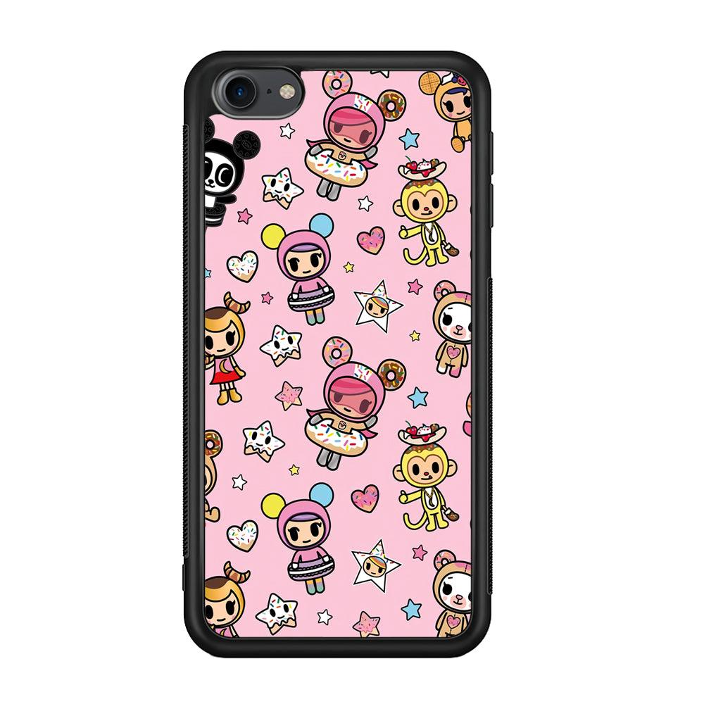 Tokidoki Donuts Hula Hoops iPod Touch 6 Case-Rubber Black (2D Case)-Oxvistore