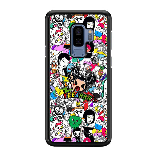 Tokidoki Feel Yeeahh Samsung Galaxy S9 Plus Case-Rubber Black (2D Case)-Oxvistore