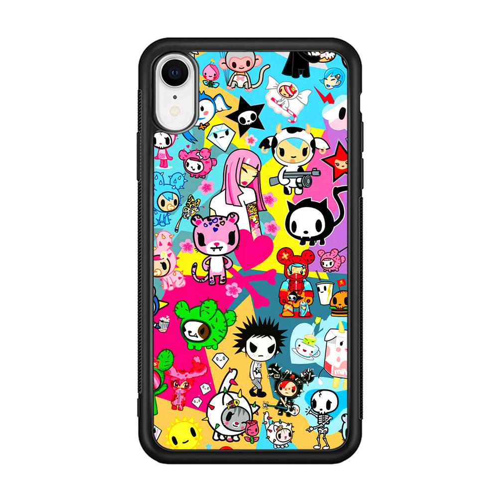 Tokidoki One Frame Collection iPhone XR Case-Rubber Black (2D Case)-Oxvistore